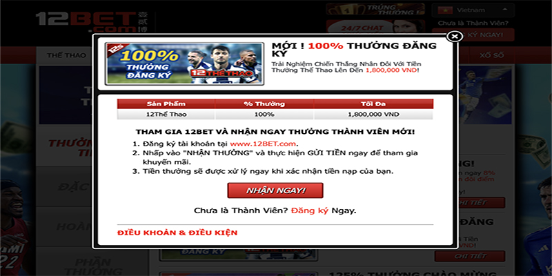 Khuyến mãi 12Bet