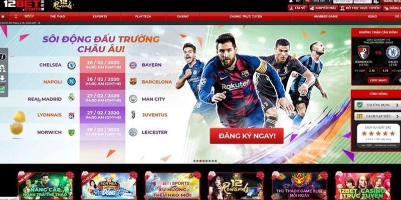 Khám phá thế giới cá cược thể thao đa dạng và hấp dẫn tại 12Bet